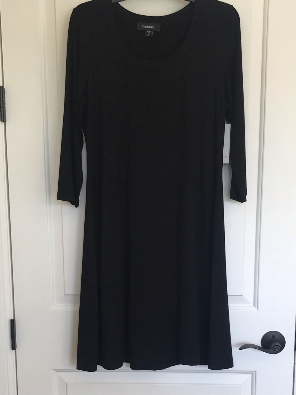 Karen Kane Black Long Sleeve Swing Dress